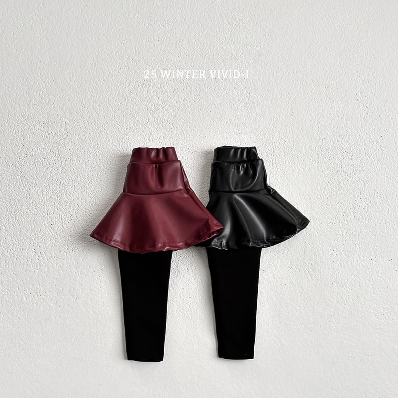 Vivid I - Korean Children Fashion - #childrensboutique - Glossy Skirt Leggings - 3