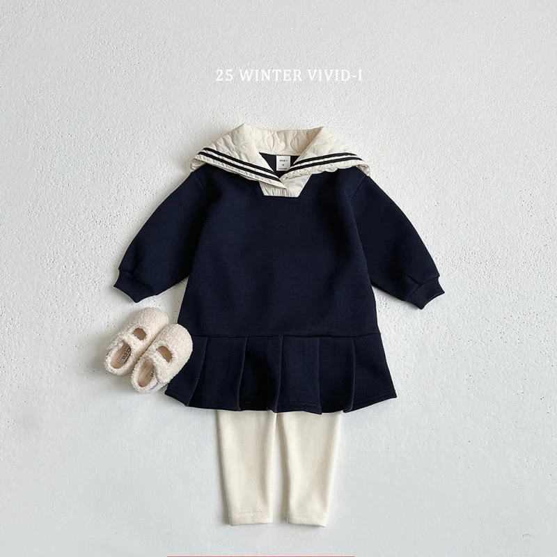 Vivid I - Korean Children Fashion - #childrensboutique - Quilted Sailor One-piece - 9