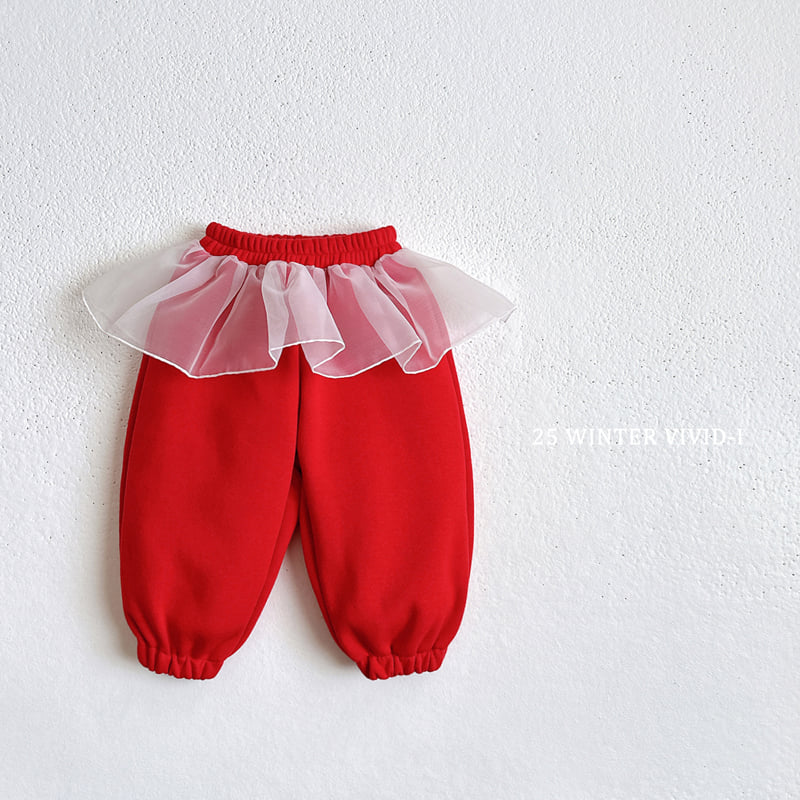Vivid I - Korean Children Fashion - #childofig - Fleece Chiffon Pants - 4