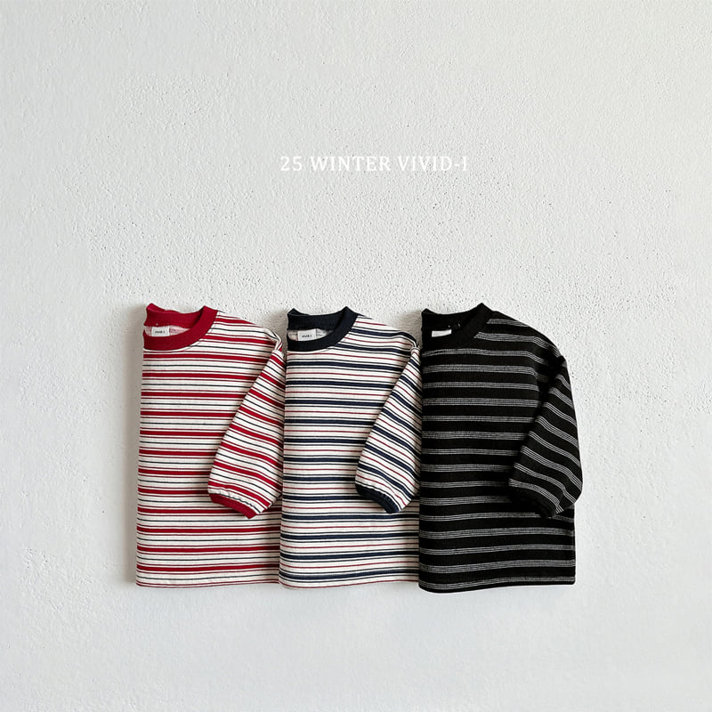 Vivid I - Korean Children Fashion - #childrensboutique - Fleece Multi Stripe Sweatshirt