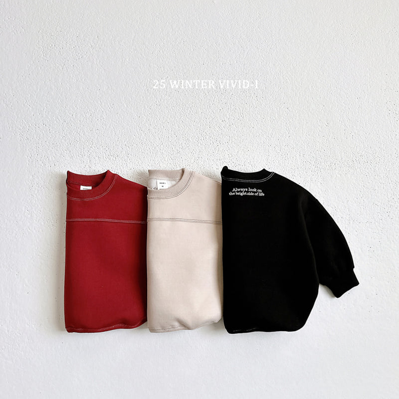 Vivid I - Korean Children Fashion - #designkidswear - Fleece Stitch Sweatshirt