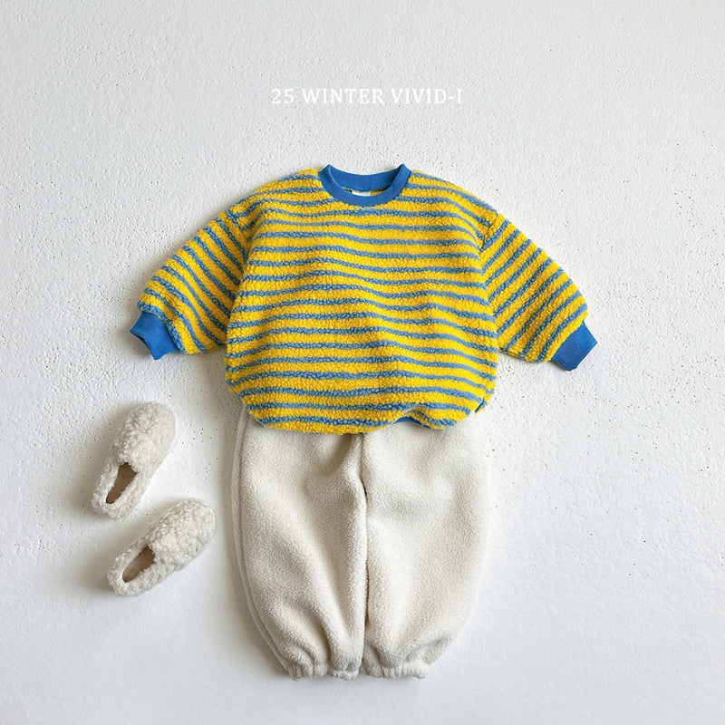 Vivid I - Korean Children Fashion - #designkidswear - Shearling Stripe Sweatshirt - 12