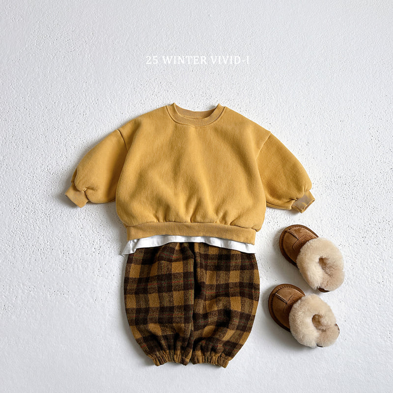 Vivid I - Korean Children Fashion - #designkidswear - Check Fleece Jogger Pants - 12