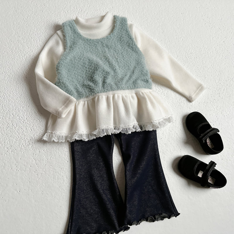 Vivid I - Korean Children Fashion - #designkidswear - Angora Sleeveless Top - 9
