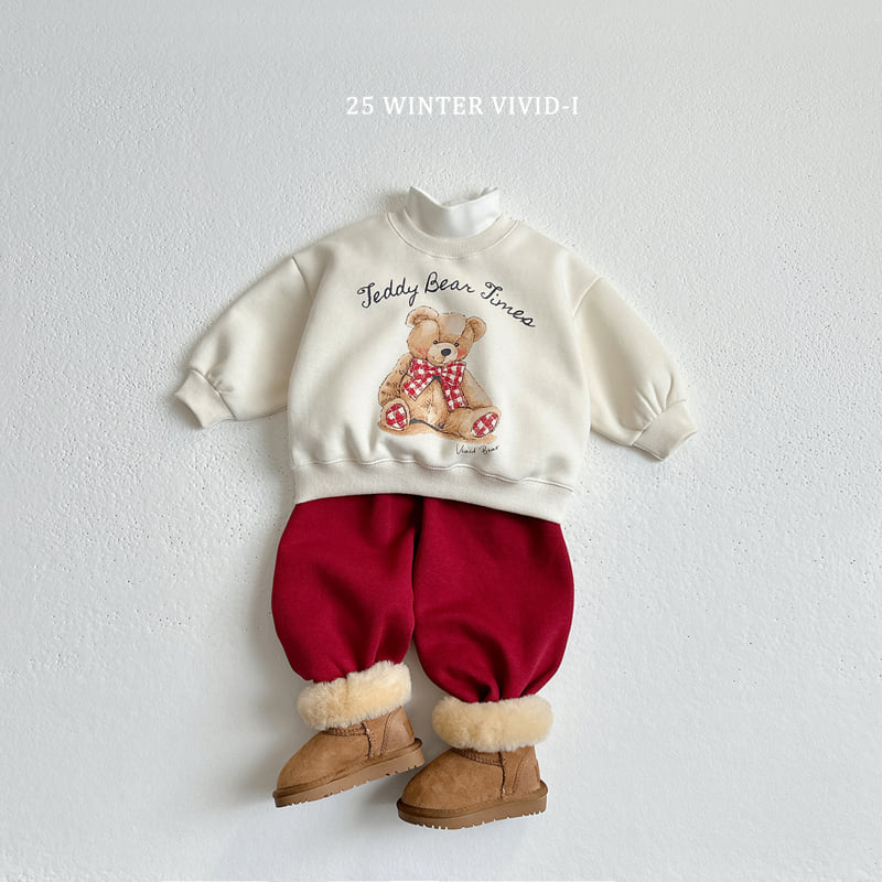 Vivid I - Korean Children Fashion - #designkidswear - Fleece Plain Jogger Pants - 10