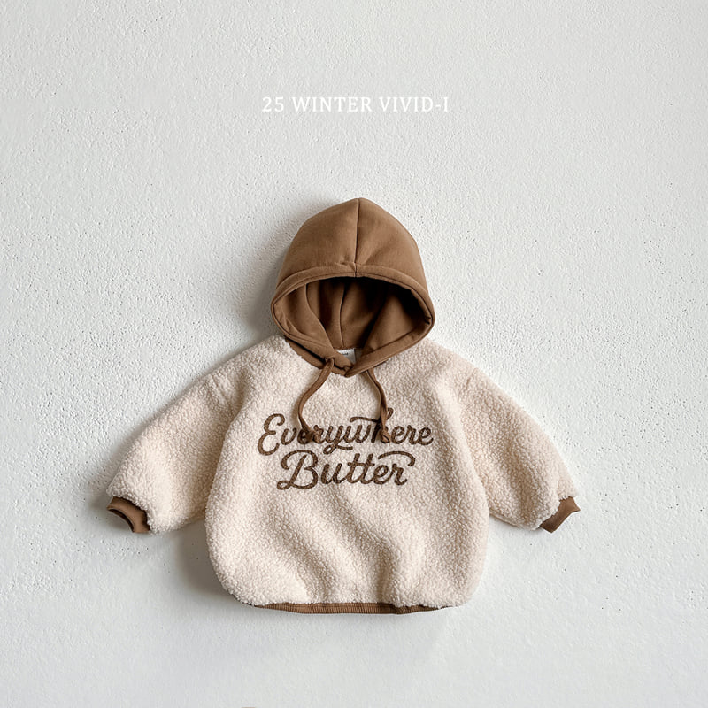 Vivid I - Korean Children Fashion - #designkidswear - Shearling Hood Sweatshirt - 3