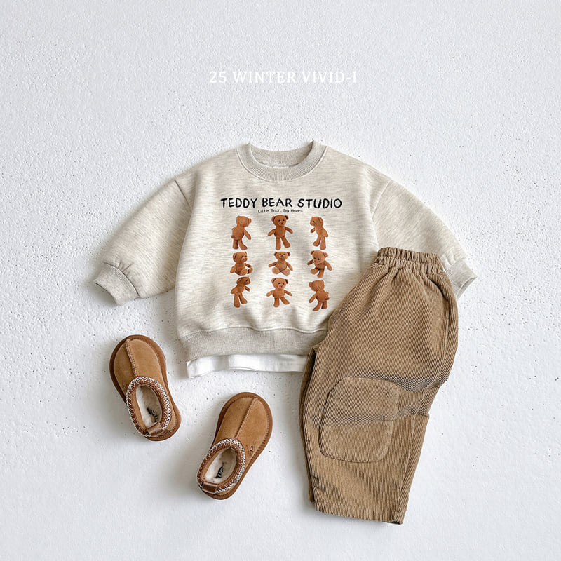 Vivid I - Korean Children Fashion - #designkidswear - Mini Bear Sweatshirt - 6
