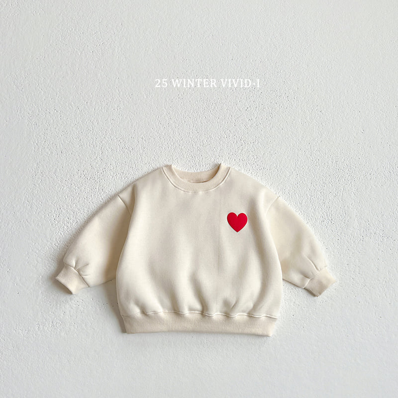 Vivid I - Korean Children Fashion - #childrensboutique - 3D Love Fleece Sweatshirt - 4