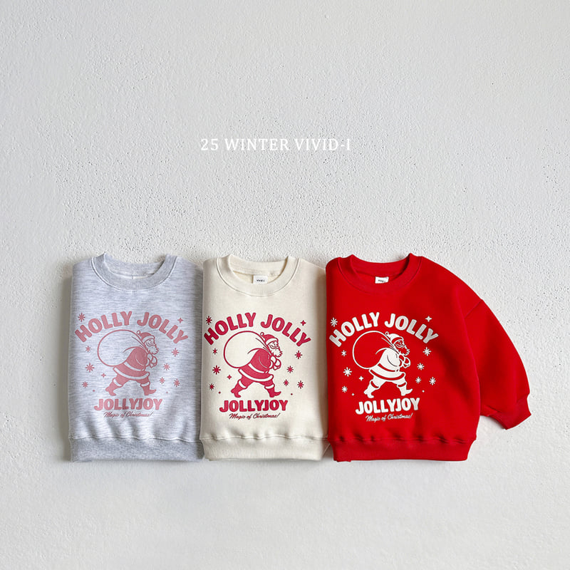 Vivid I - Korean Children Fashion - #designkidswear - Holly Jolly Santa Sweatshirt