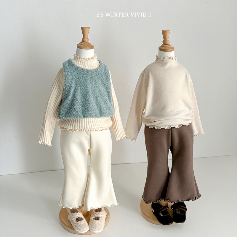 Vivid I - Korean Children Fashion - #designkidswear - Winter Plain Flare Pants - 12