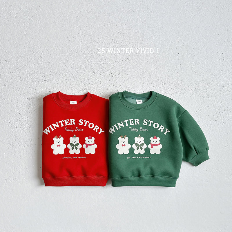 Vivid I - Korean Children Fashion - #designkidswear - Winter Bear Sweatshirt - 3