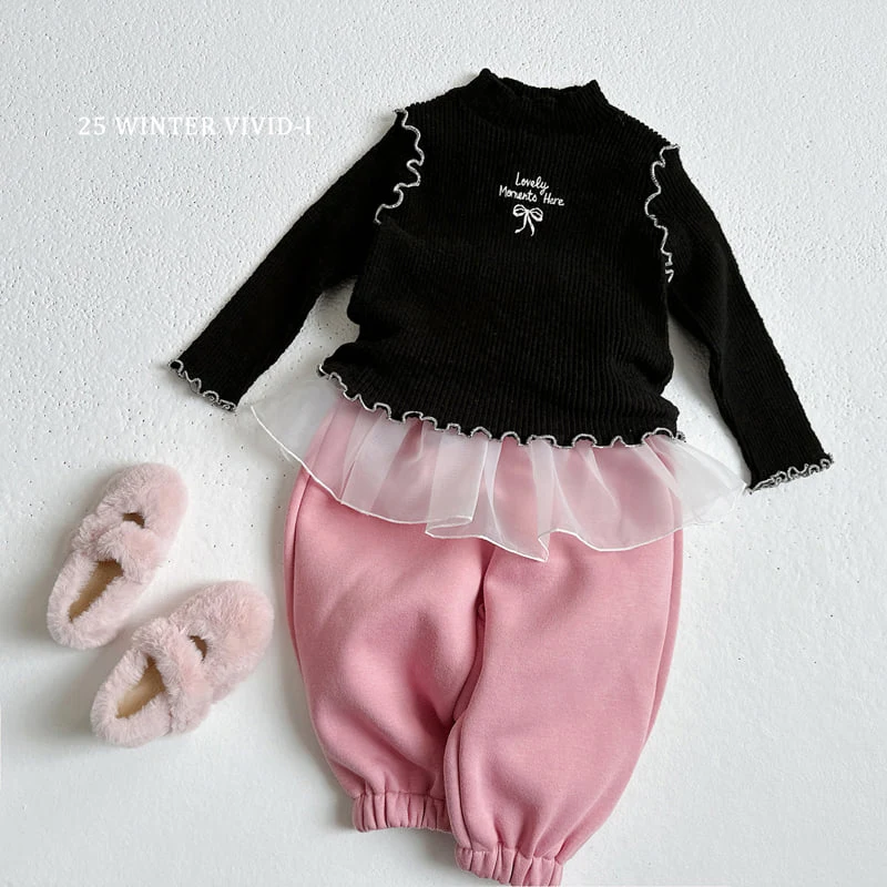 Vivid I - Korean Children Fashion - #designkidswear - Winter Love Ribbed Tee - 12