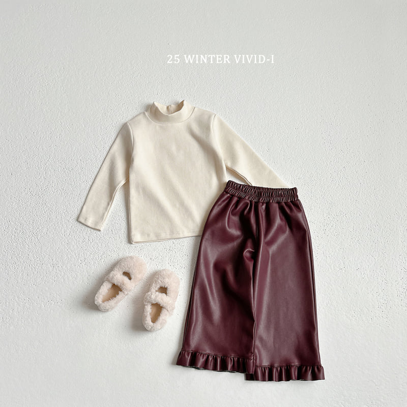Vivid I - Korean Children Fashion - #designkidswear - Fleece Frill Pants - 9