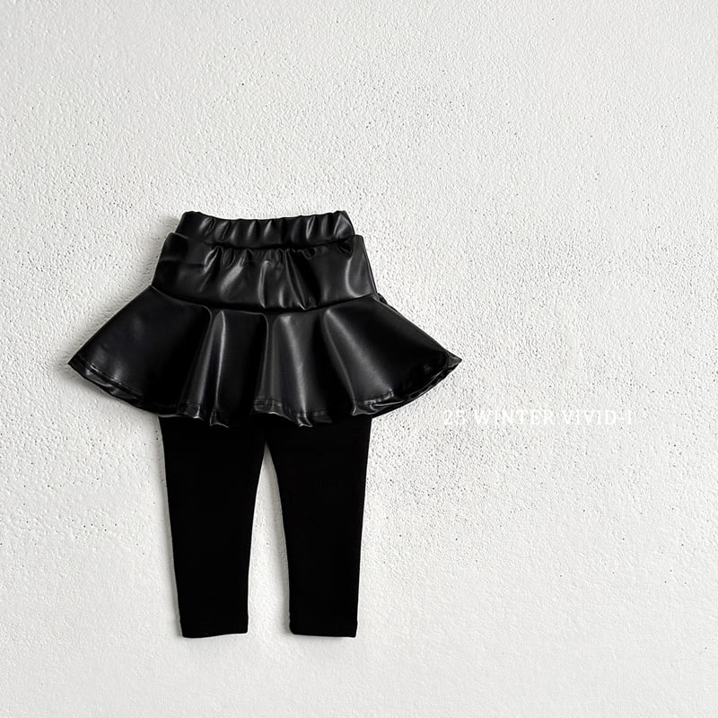 Vivid I - Korean Children Fashion - #childrensboutique - Glossy Skirt Leggings - 4