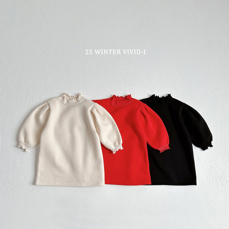 Vivid I - Korean Children Fashion - #designkidswear - Fleece Wave One-piece