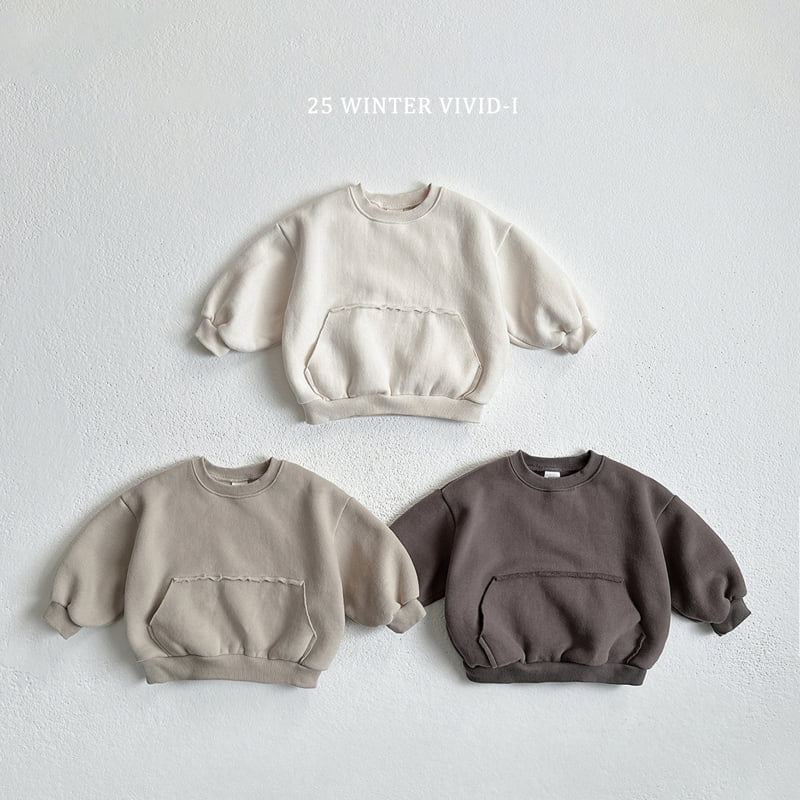 Vivid I - Korean Children Fashion - #discoveringself - Double Fleece Kangaroo Sweatshirt - 3