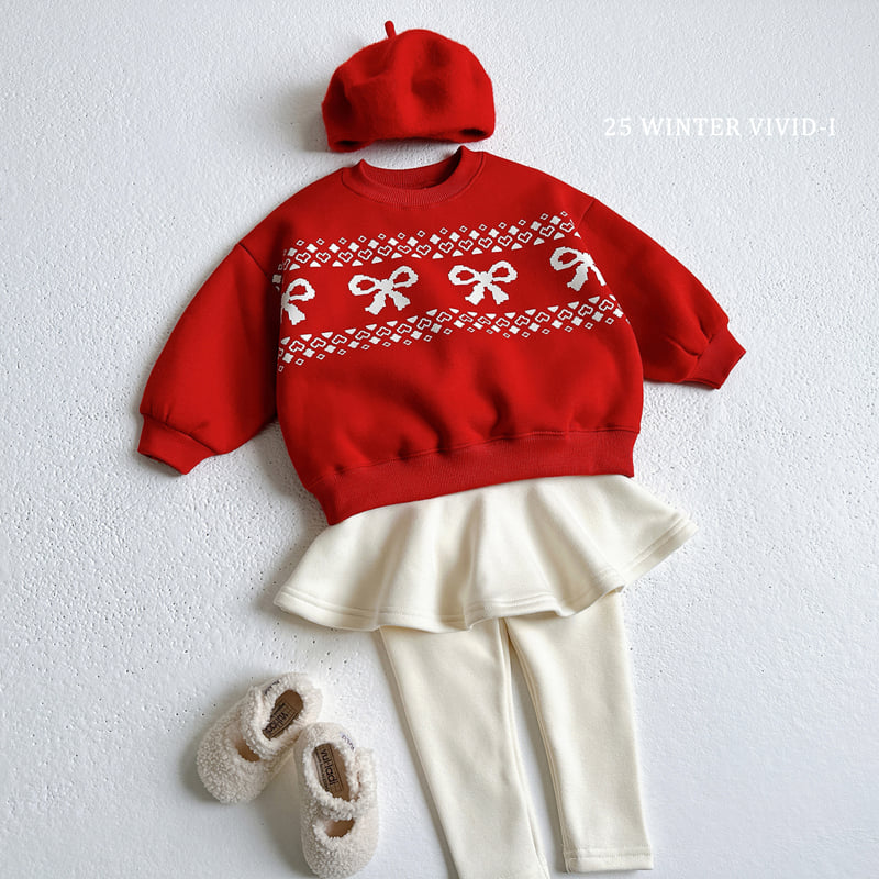 Vivid I - Korean Children Fashion - #discoveringself - Ribbon Nordic Sweatshirt - 11