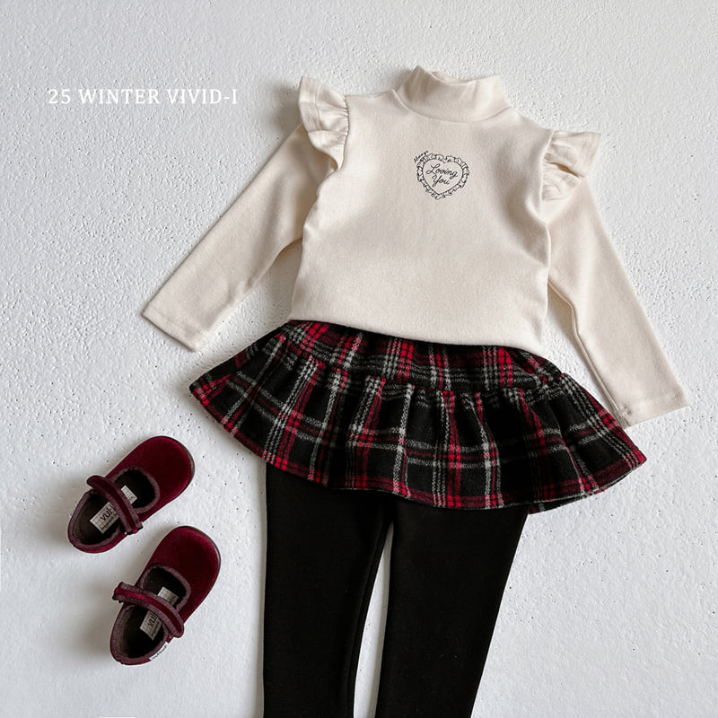Vivid I - Korean Children Fashion - #discoveringself - Check Skirt Leggings - 9