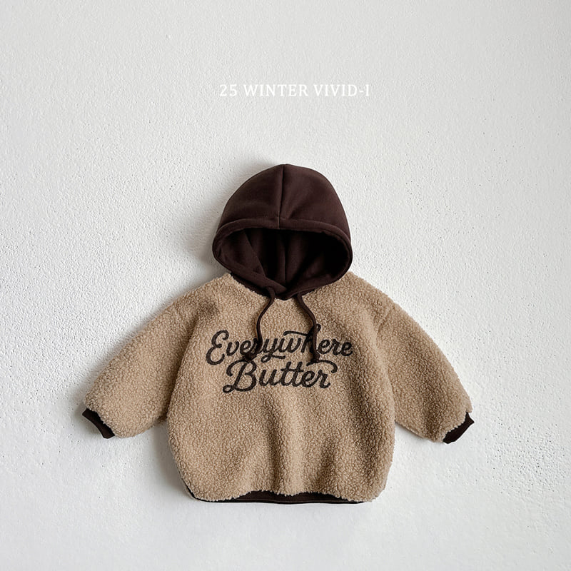 Vivid I - Korean Children Fashion - #designkidswear - Shearling Hood Sweatshirt - 4