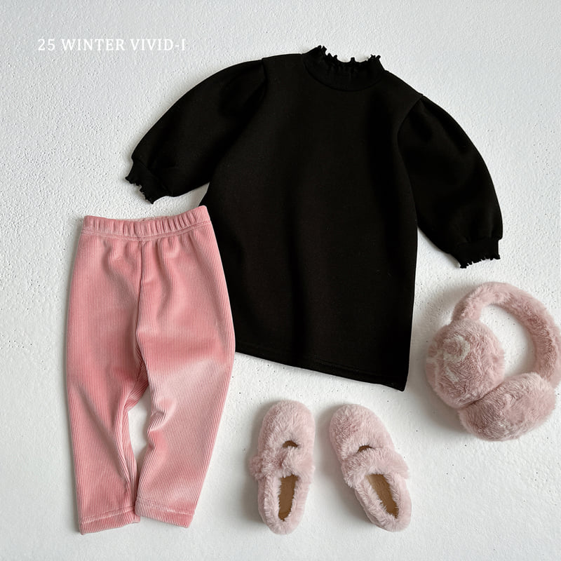 Vivid I - Korean Children Fashion - #discoveringself - Thick Ribbed Leggings - 10