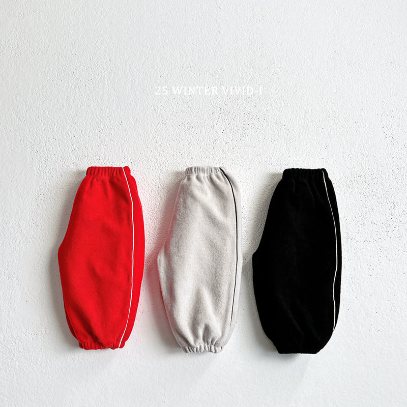 Vivid I - Korean Children Fashion - #discoveringself - Terry Stripe Jogger Pants - 3