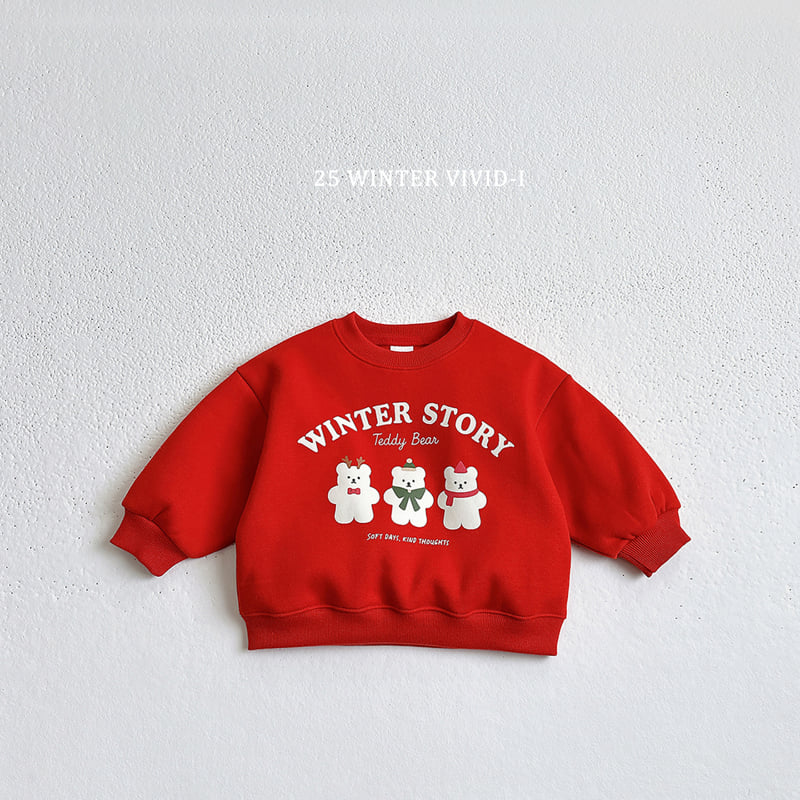 Vivid I - Korean Children Fashion - #designkidswear - Winter Bear Sweatshirt - 4