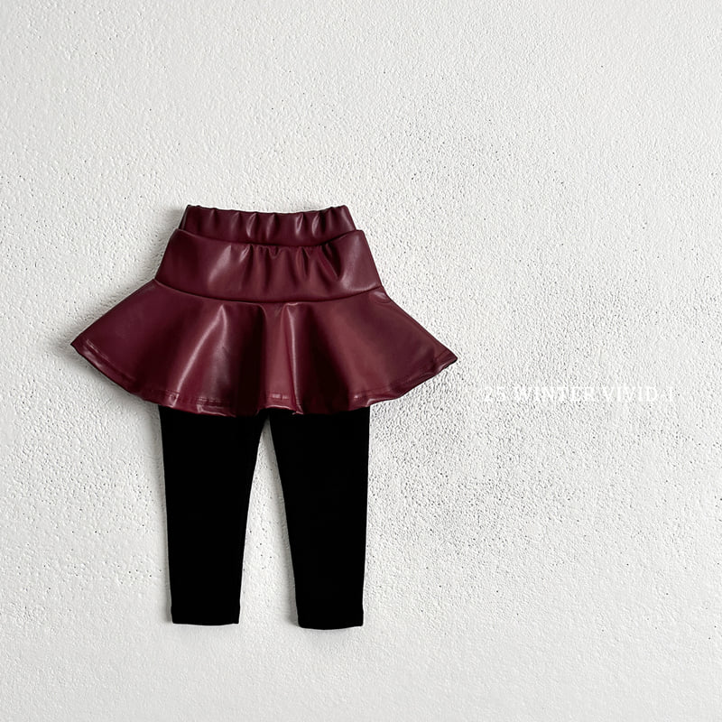 Vivid I - Korean Children Fashion - #discoveringself - Glossy Skirt Leggings - 5