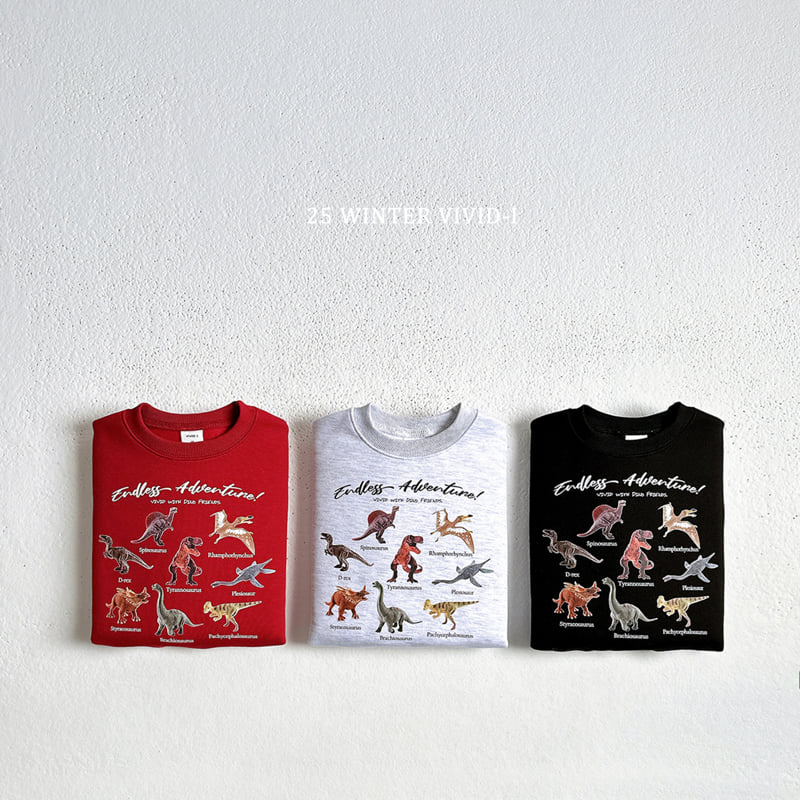 Vivid I - Korean Children Fashion - #discoveringself - Fleece Mini Dino Sweatshirt - 3