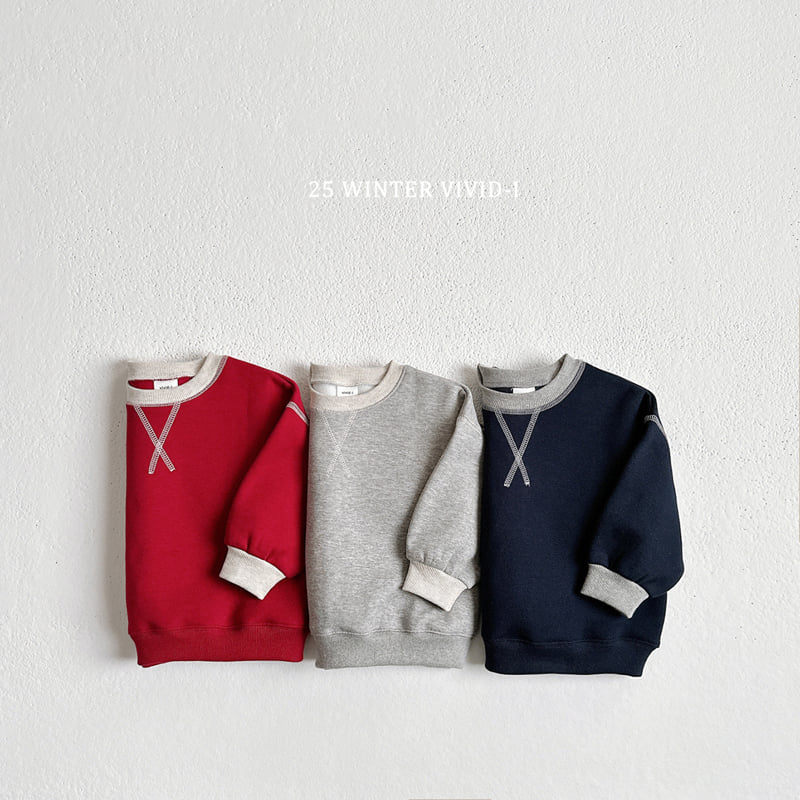 Vivid I - Korean Children Fashion - #discoveringself - Line Sweatshirt