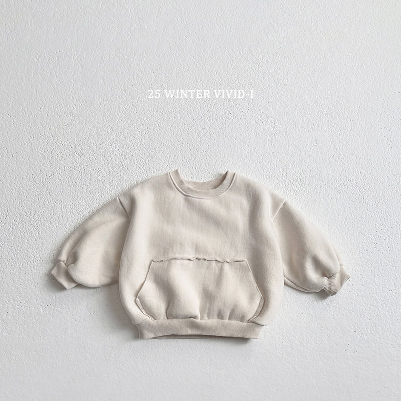 Vivid I - Korean Children Fashion - #discoveringself - Double Fleece Kangaroo Sweatshirt - 4
