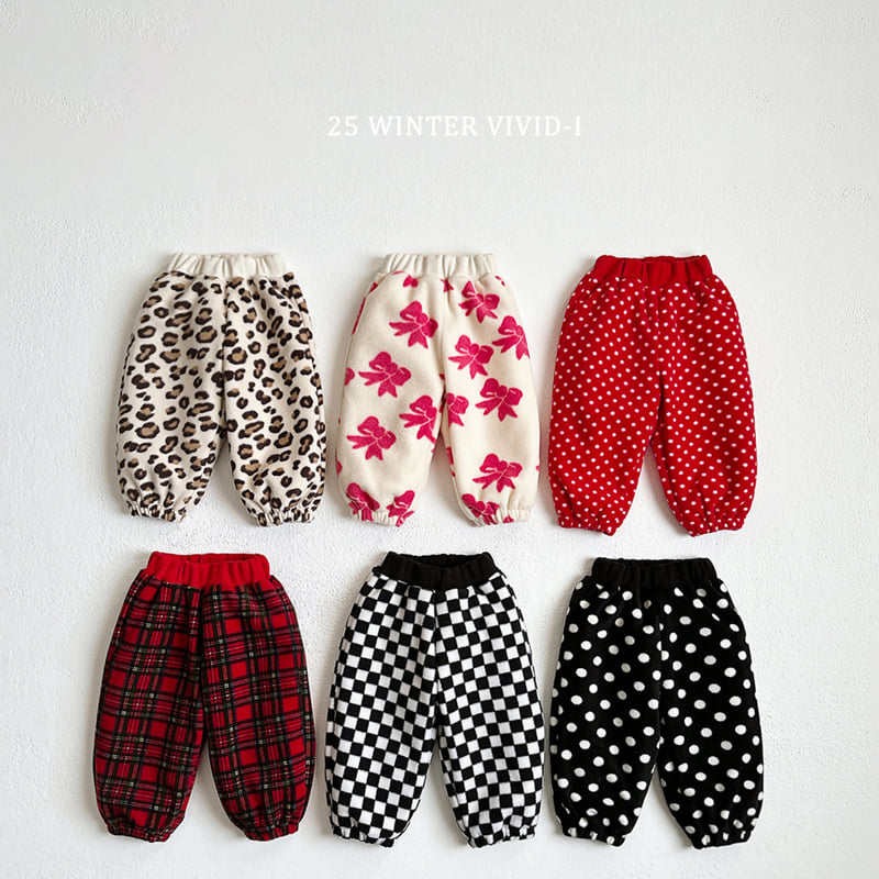 Vivid I - Korean Children Fashion - #fashionkids - Fleece Printed Jogger Pants