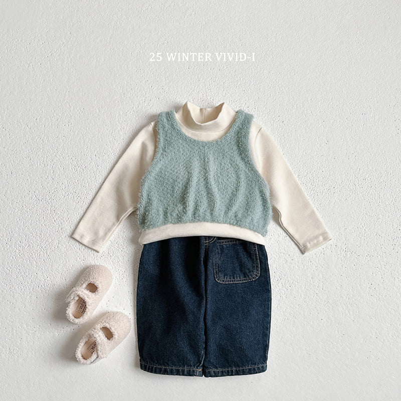 Vivid I - Korean Children Fashion - #fashionkids - Angora Sleeveless Top - 11