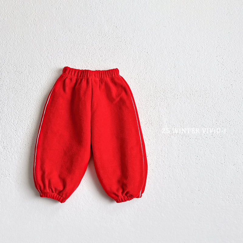 Vivid I - Korean Children Fashion - #discoveringself - Terry Stripe Jogger Pants - 4