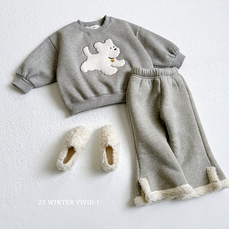 Vivid I - Korean Children Fashion - #fashionkids - Fleece Slit Pants - 6