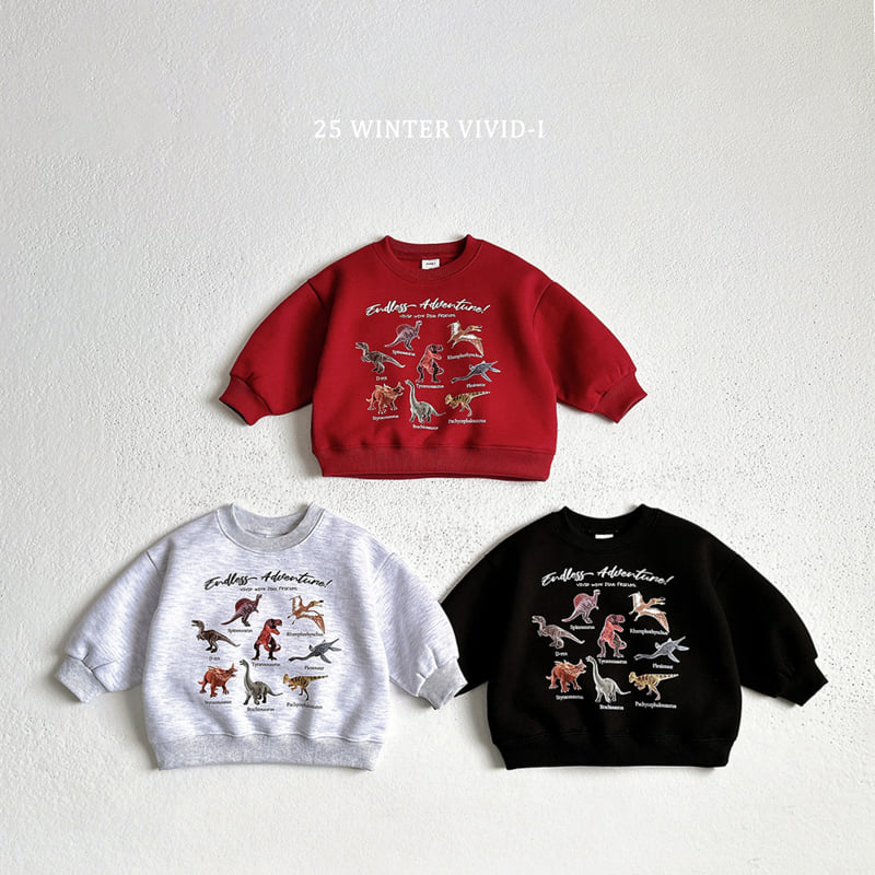 Vivid I - Korean Children Fashion - #discoveringself - Fleece Mini Dino Sweatshirt - 4