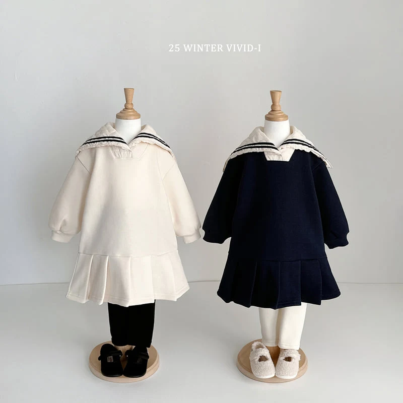 Vivid I - Korean Children Fashion - #fashionkids - Quilted Sailor One-piece - 12