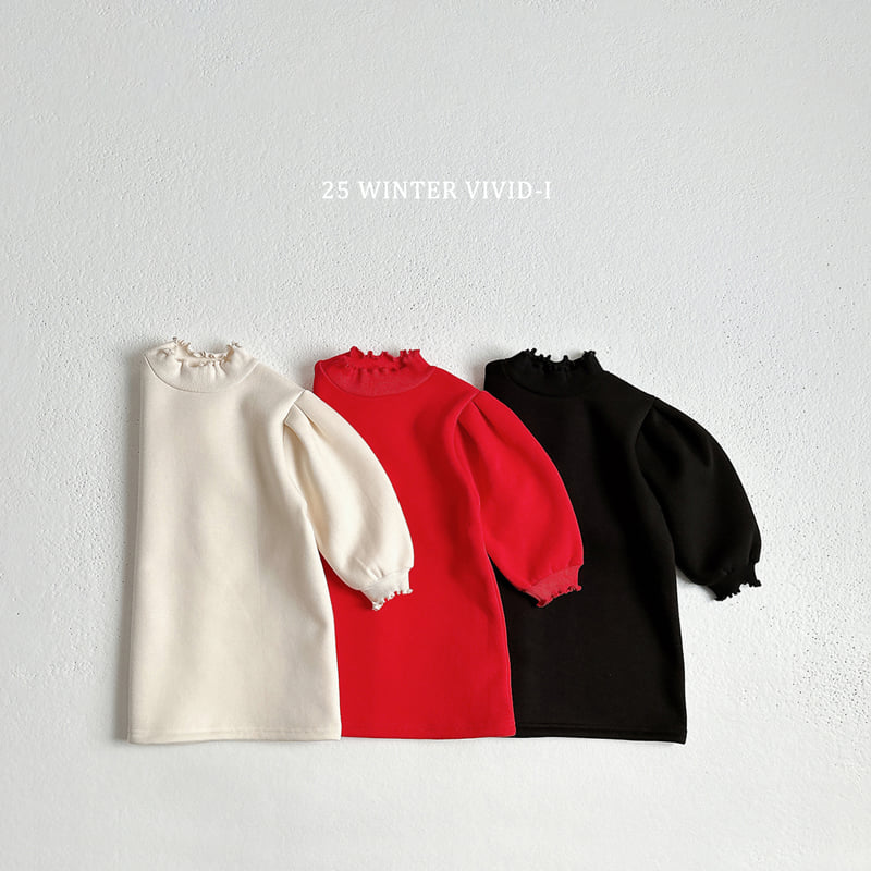 Vivid I - Korean Children Fashion - #fashionkids - Fleece Wave One-piece - 3