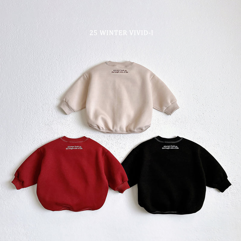 Vivid I - Korean Children Fashion - #fashionkids - Fleece Stitch Sweatshirt - 4