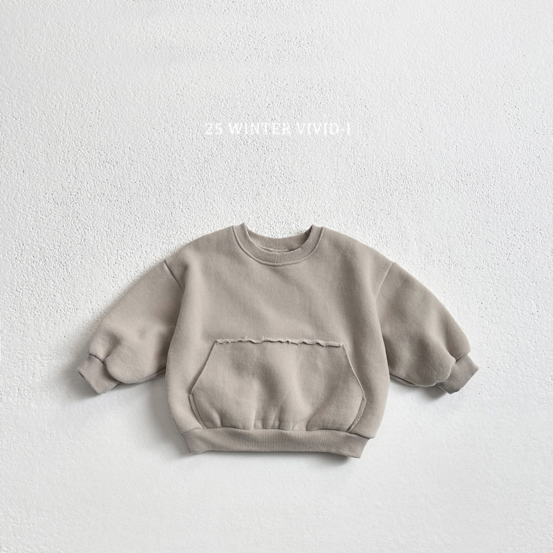 Vivid I - Korean Children Fashion - #kidsshorts - Double Fleece Kangaroo Sweatshirt - 5