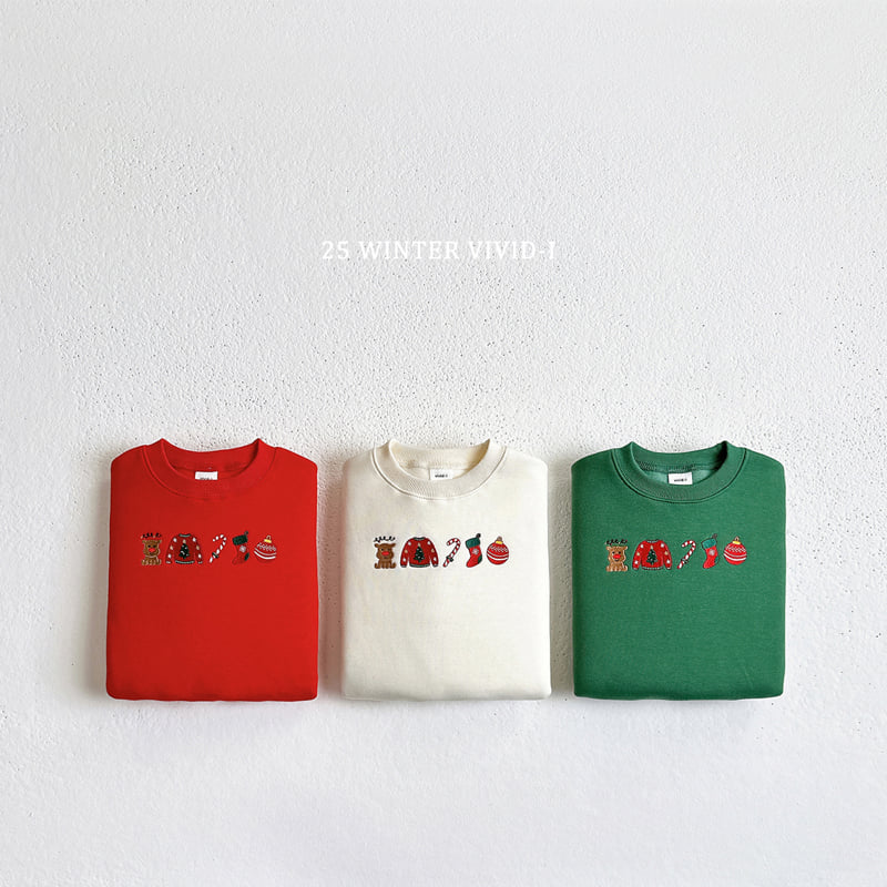 Vivid I - Korean Children Fashion - #kidsshorts - Christmas Mini Sweatshirt - 3