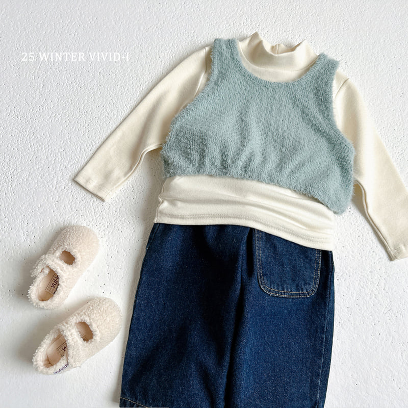 Vivid I - Korean Children Fashion - #kidsshorts - Angora Sleeveless Top - 12