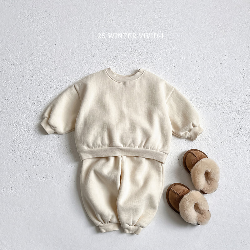 Vivid I - Korean Children Fashion - #fashionkids - Double Thick Fleece Set - 4