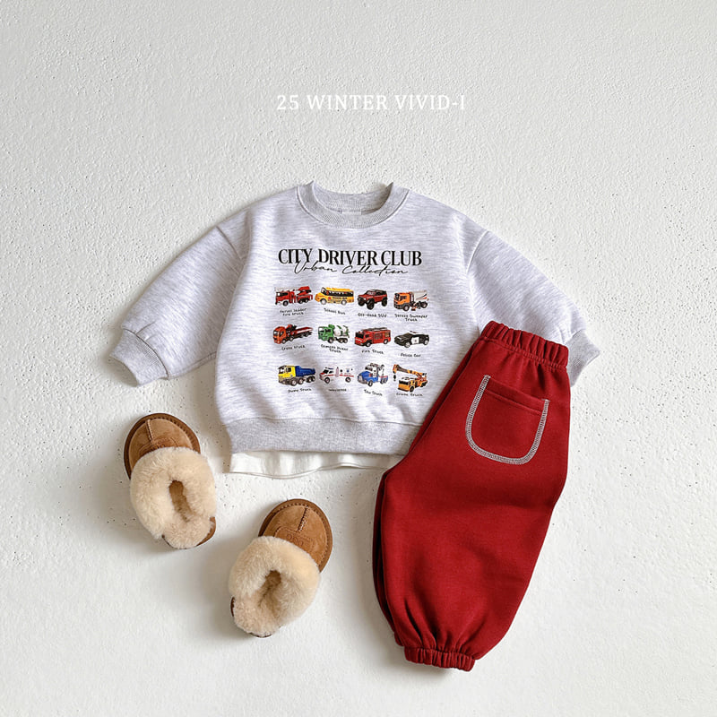 Vivid I - Korean Children Fashion - #kidsshorts - Mini Car Sweatshirt - 10