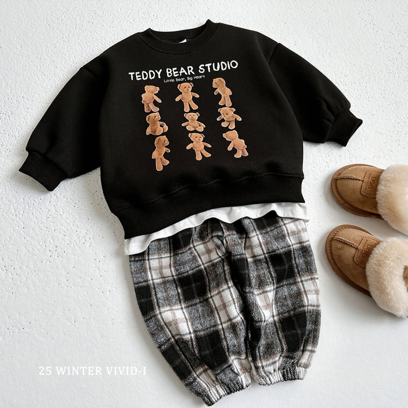 Vivid I - Korean Children Fashion - #kidsshorts - Mini Bear Sweatshirt - 9