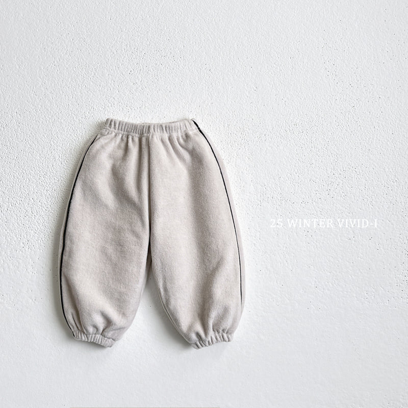 Vivid I - Korean Children Fashion - #kidsshorts - Terry Stripe Jogger Pants - 5