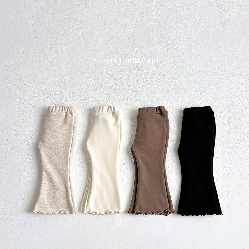 Vivid I - Korean Children Fashion - #kidsshorts - Winter Plain Flare Pants
