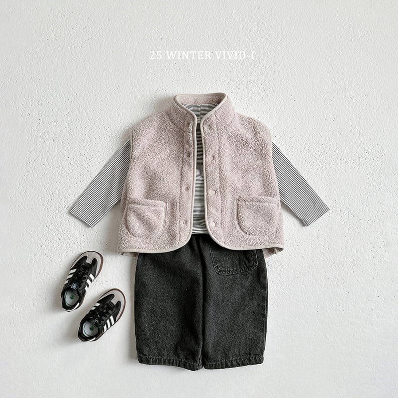 Vivid I - Korean Children Fashion - #kidsshorts - Fleece Vest - 9