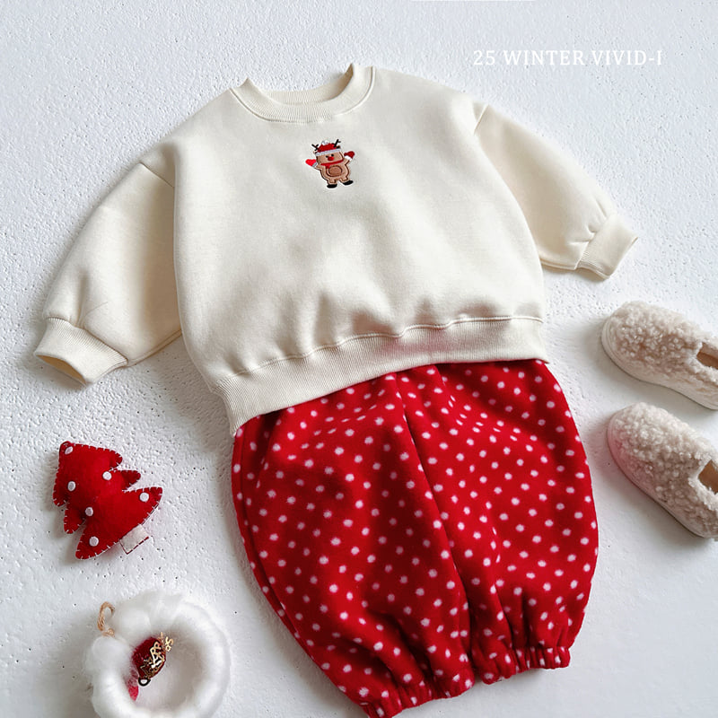 Vivid I - Korean Children Fashion - #kidsshorts - Santa Rudolph Tree Sweatshirt - 8