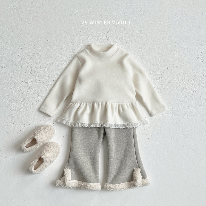 Vivid I - Korean Children Fashion - #kidsshorts - Fleece Slit Pants - 7
