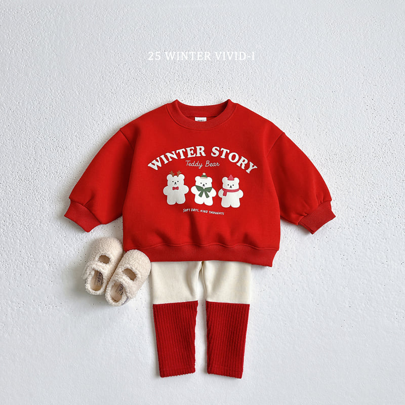 Vivid I - Korean Children Fashion - #kidsshorts - Winter Bear Sweatshirt - 6